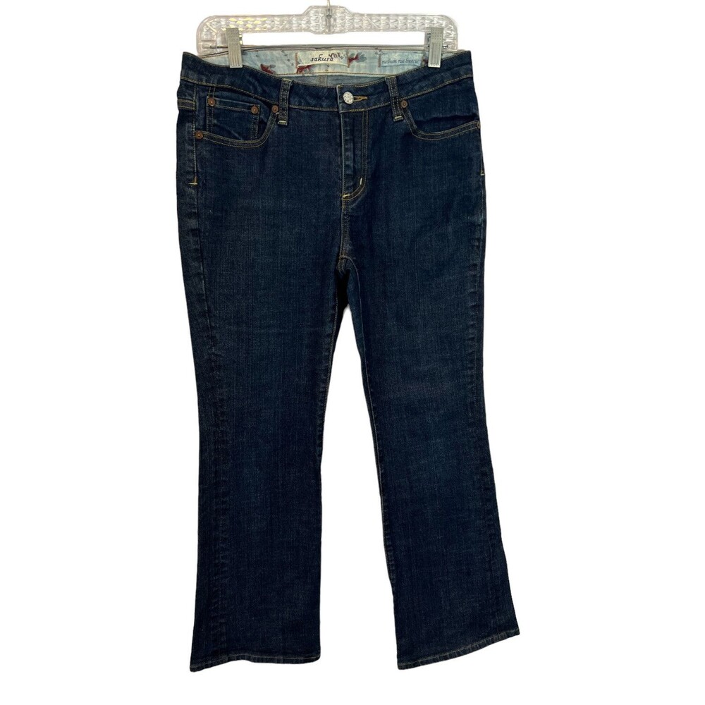 Sakura Women's Mid Rise Bootcut Jeans with Stretch - Size 10